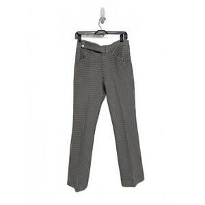 True Vintage 60s Women's Black & White Geometric Patterned Pants Edw. Hawk 30"
